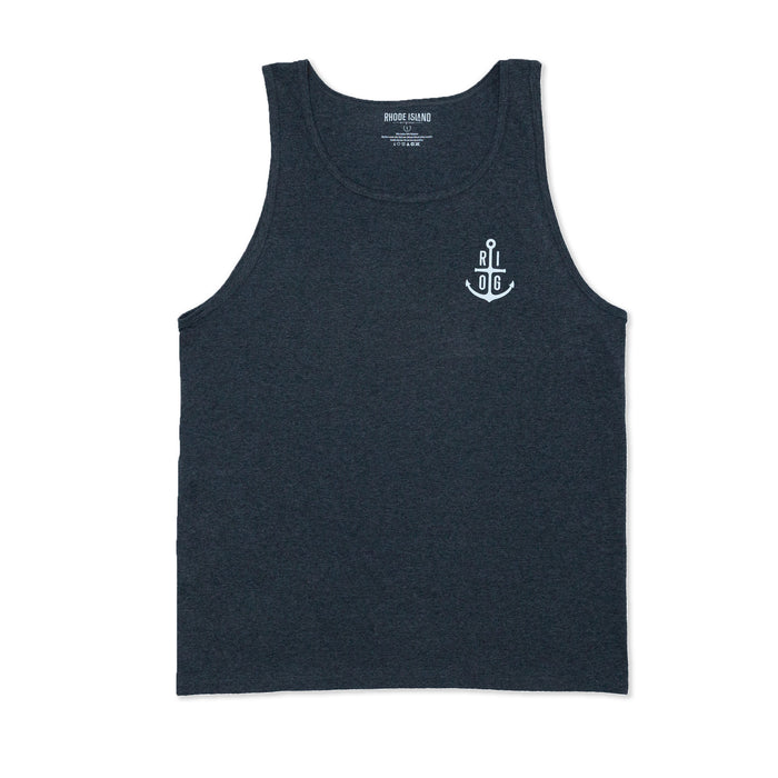 Men's Black Heather Anchor Logo Tank