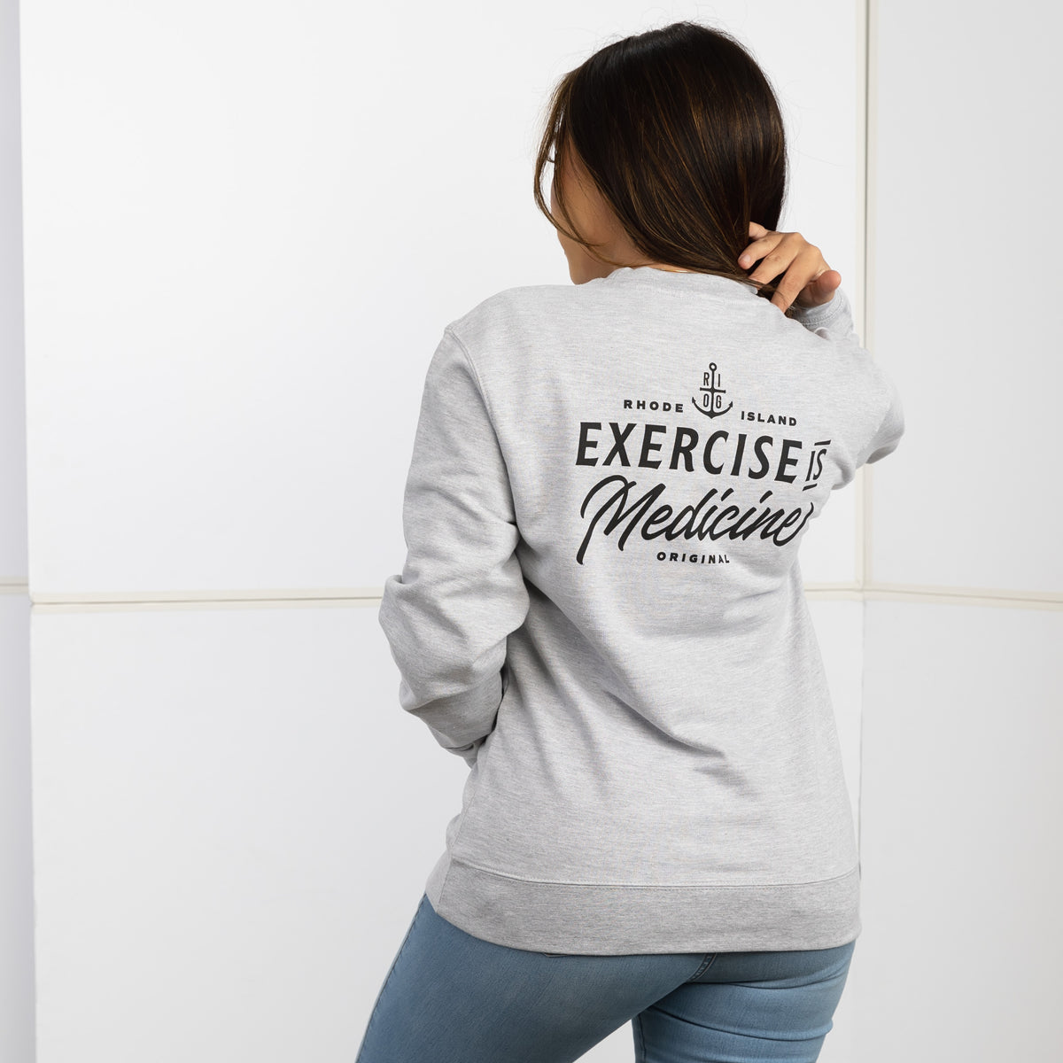 Heather Grey Exercise is Medicine Crewneck