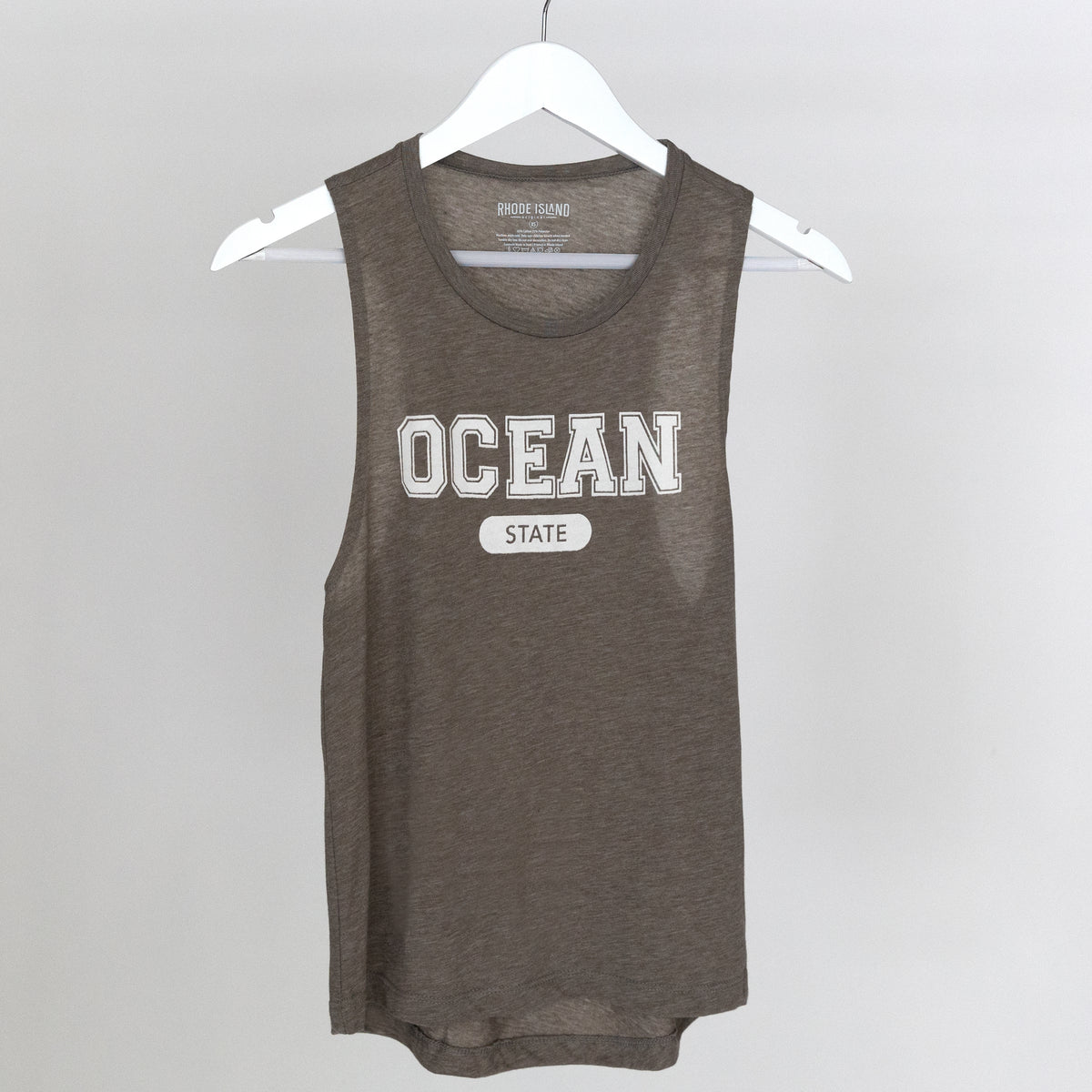 Ladies Ocean State Muscle Tank- Ash