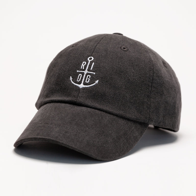 Pigment Dyed Anchor Dad Hat - Vintage Black