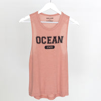 Ladies Ocean State Muscle Tank- Desert Pink